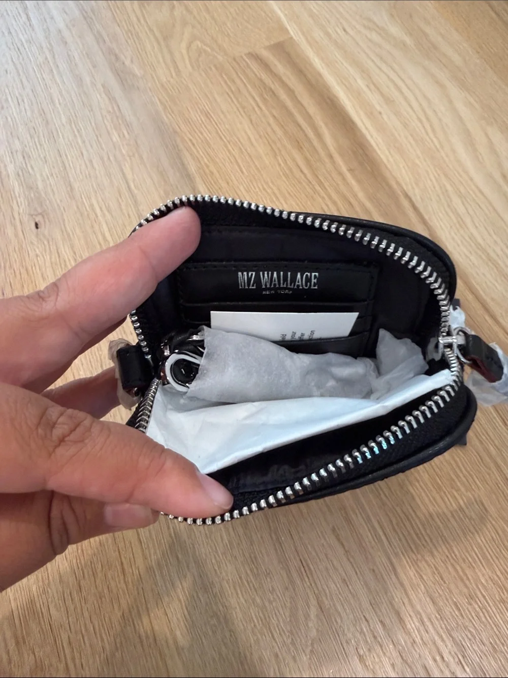 MZ Wallace Quilted Nylon Crossbody Phone Pouch in Black